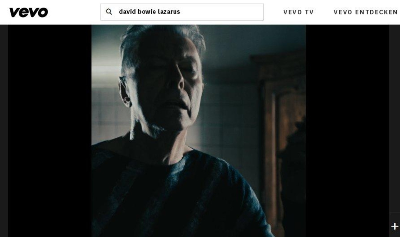 Kam am Tag nach dem Tod von David Bowie bei Vevo auf 11,1 Millionen Views: Das Musikvideo zu "Lazarus"
