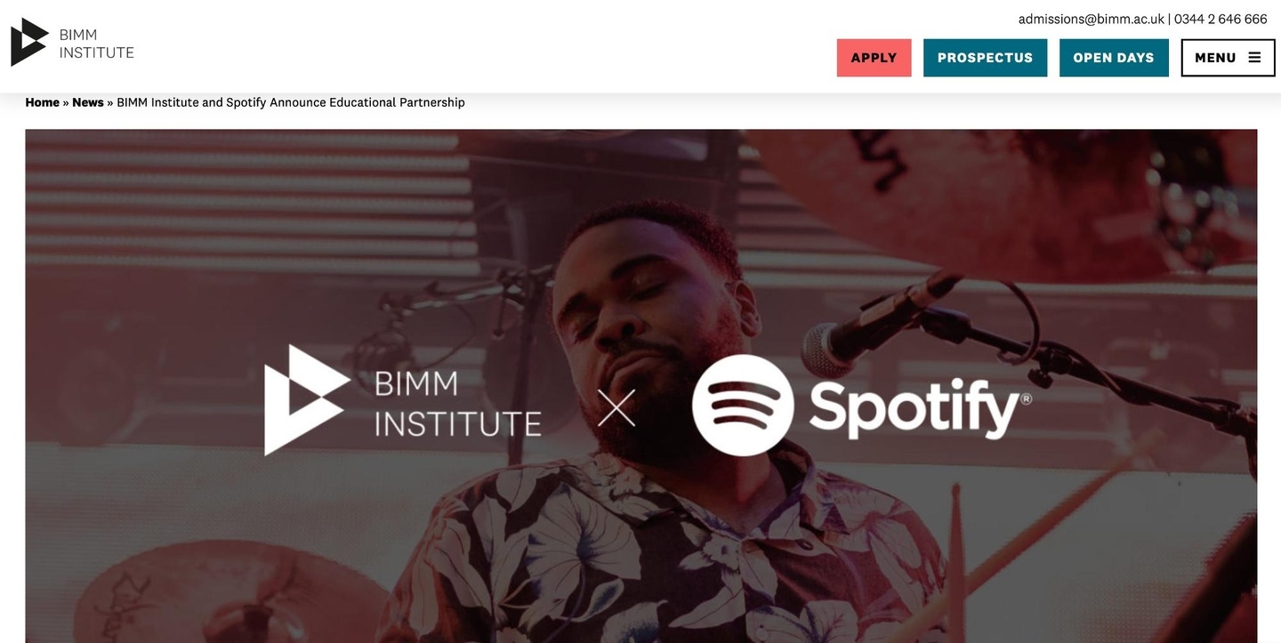 Bieten Stipendien an: das BIMM-Institut und Spotify