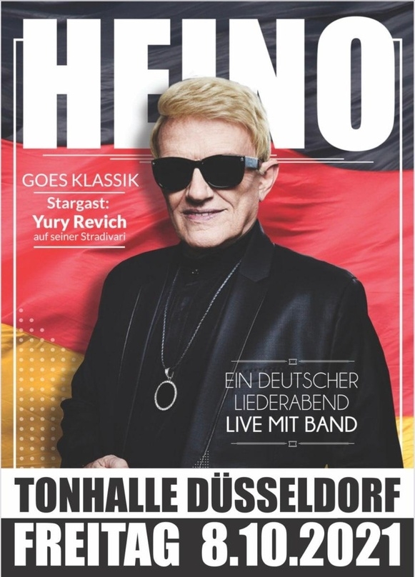 Stein des Anstoßes: das Tourplakat für das Düsseldorfer Konzert von Heino
