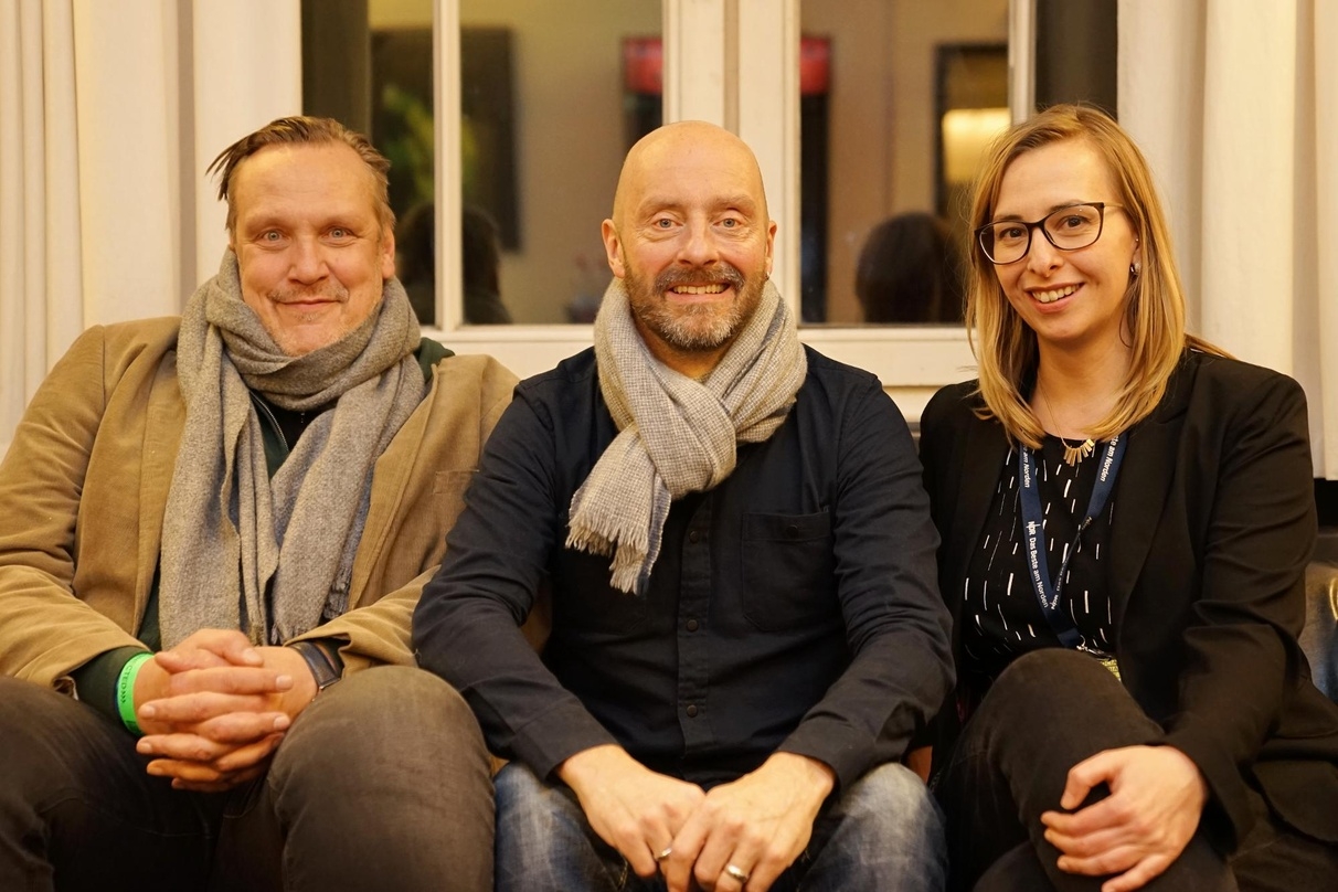 Arbeiten bei Superlaut zusammen am Album "Von ganz allein" (von links): Bernd Hocke, Jon Flemming Olsen und Sabrina Frahm