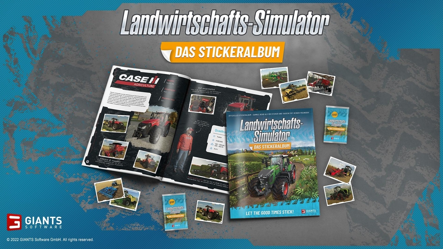 Giants Software veröffentlicht ein Stickeralbum plus Stickerpacks zum Landwirtschafts-Simulator