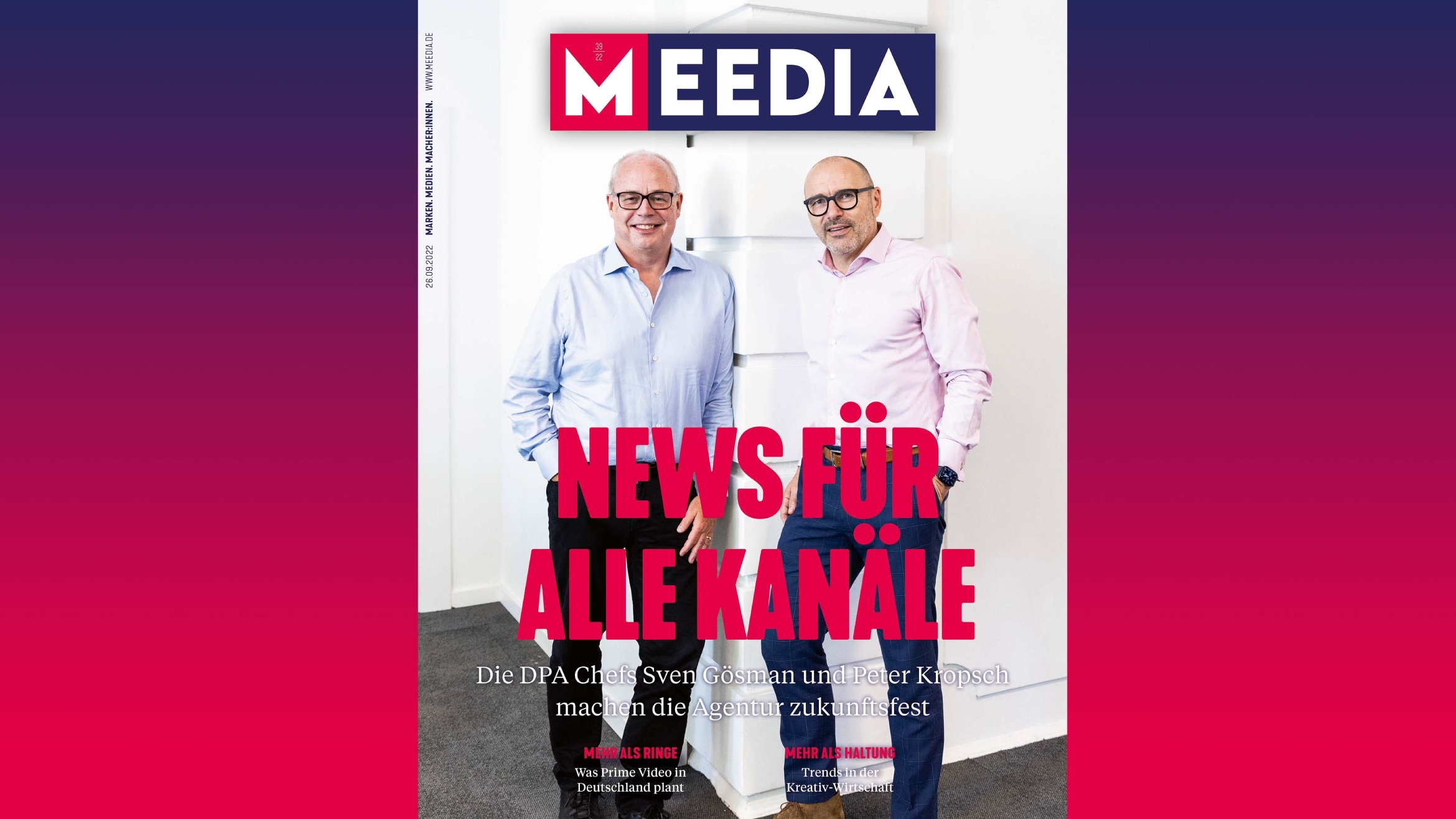 Die beiden DPA-Manager Sven Gösmann und Peter Kropsch im MEEDIA-Interview -
