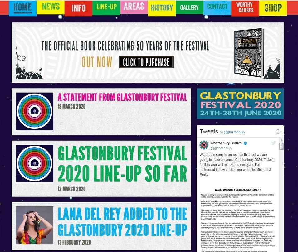 ABgesagt: das Glastonbury Festival