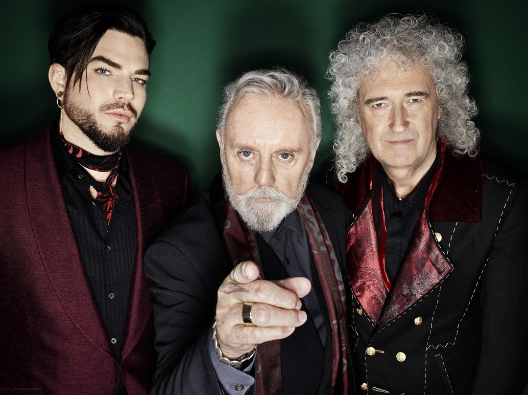 Schüren hohe Erwartungen (von links) Adam Lambert, Roger Taylor und Brian May