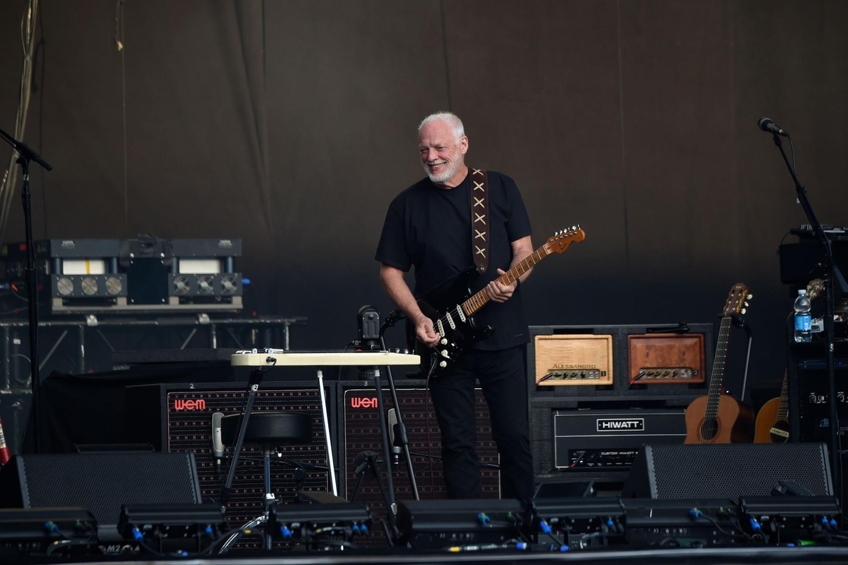 Sang und spielte auf dem Stuttgarter Schlossplatz: David Gilmour