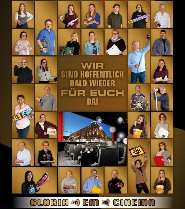 Mit einer Plakataktion will das Mitarbeiterteam der Stuttgarter Innenstadtkinos "Gesicht zeigen"