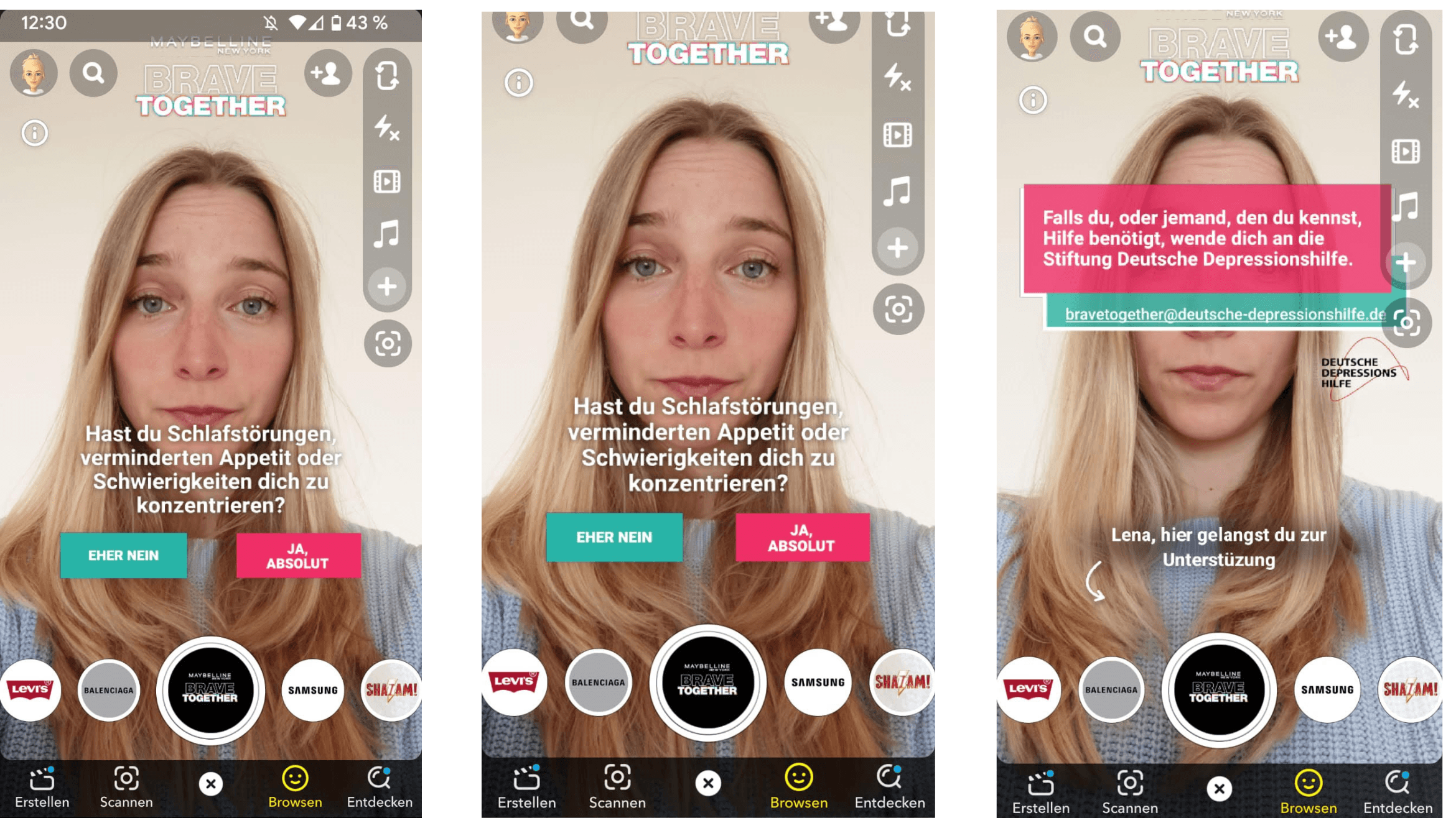 Die L’Oréal-Marke Maybelline New York stößt eine Aktion auf Snapchat an - 