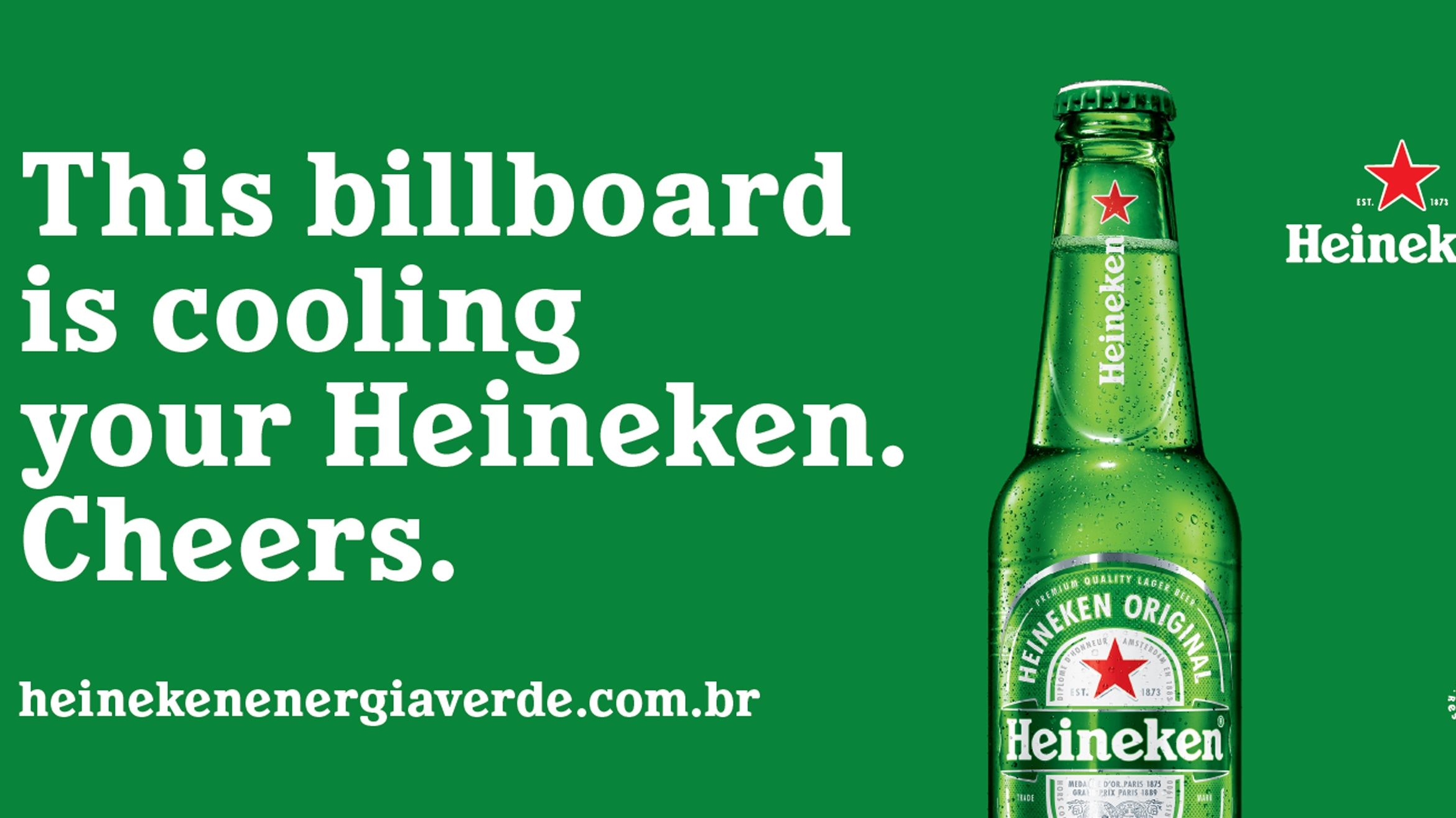 Heineken installiert ein Solar-Plakat in Rio –