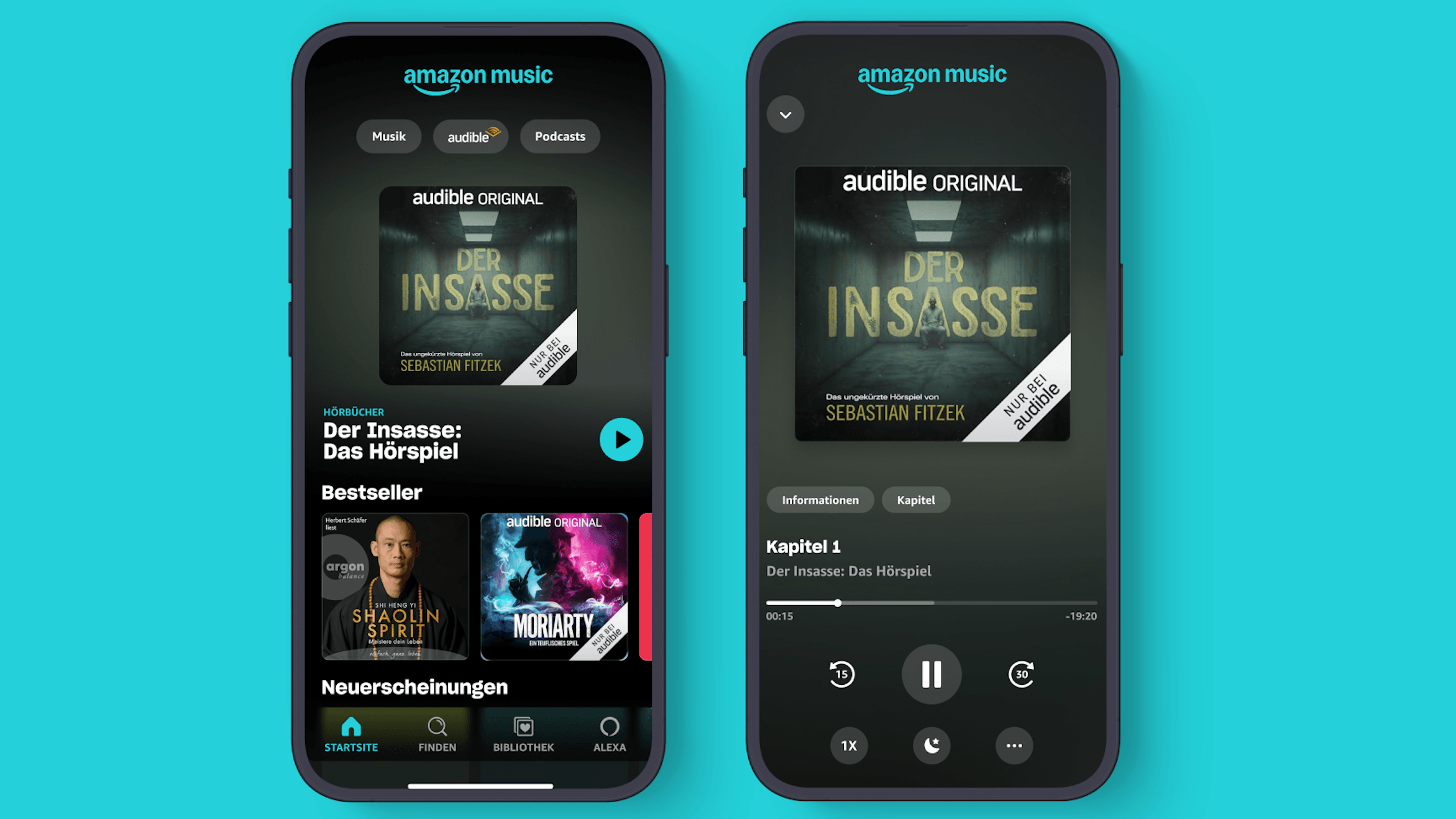Amazon Music holt sich Hörbuch-Power bei Audible