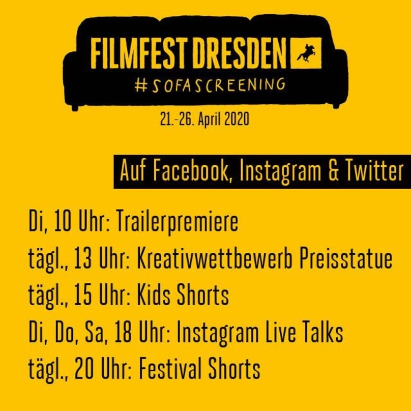 Das Programmschema der Online-Variante des Filmfest Dresden