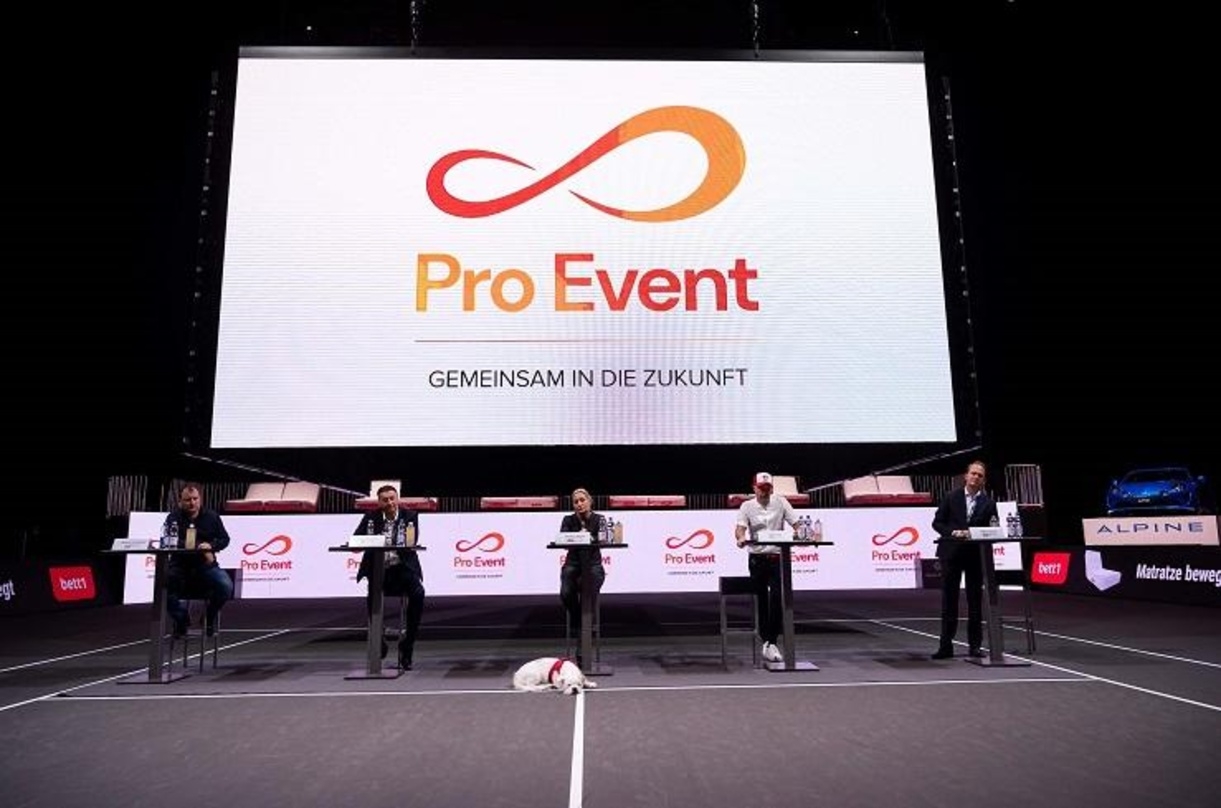 Stellten Pro Event vor (von links): Michael Herberger, Erwin Weindorfer, Barbara Rittner (Head of Womens Tennis), Adam Szpyt und Stefan Löcher