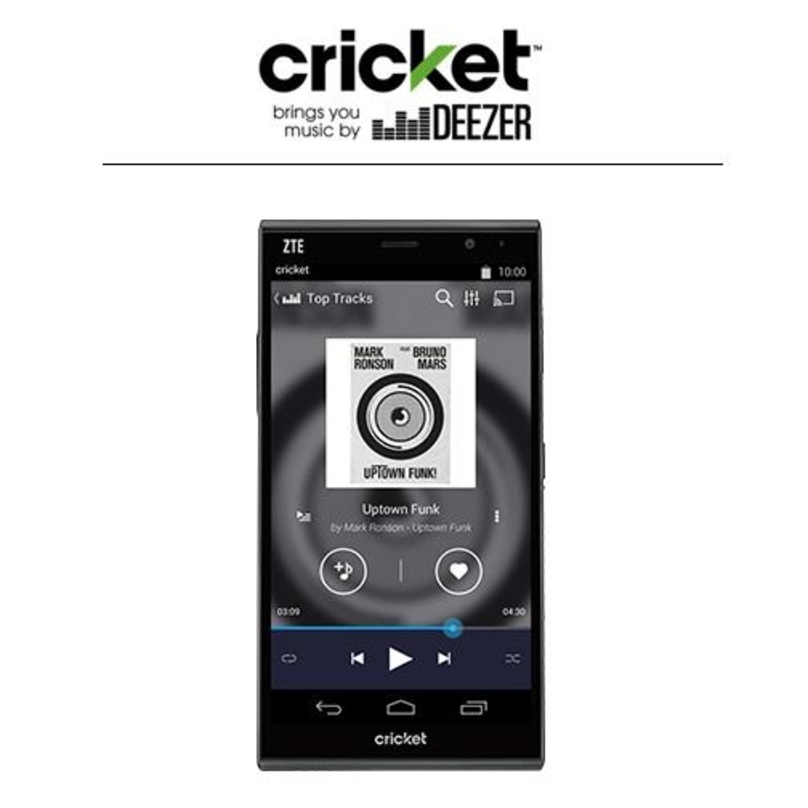 Spielt nun den Deezer-Katalog: ein Smartphone mit Cricket-Anschluss