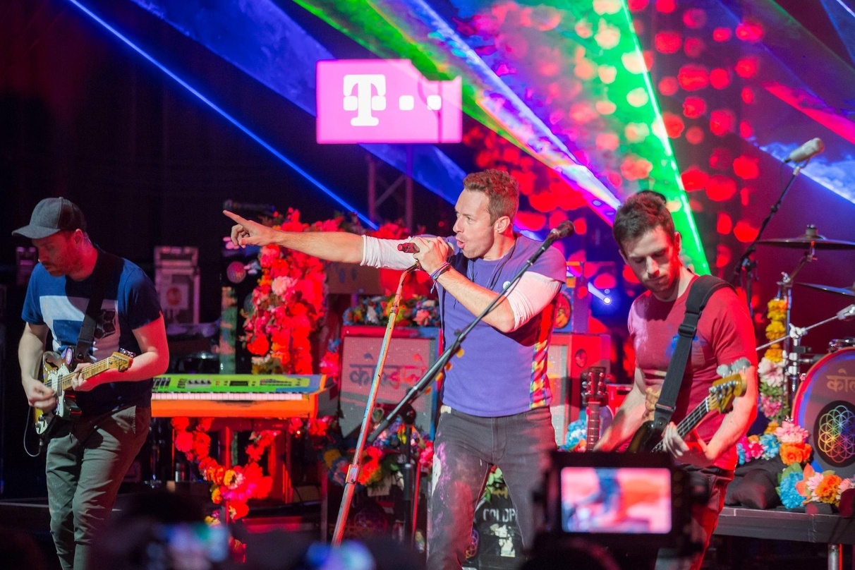 Spielten für die Telekom: Coldplay im Capitol in Offenbach
