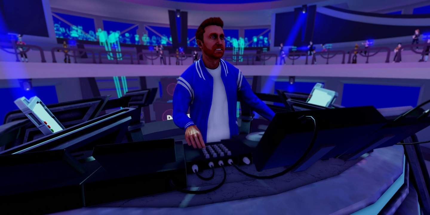 Legt bei der Eröffnung eines virtuellen Clubs auf der Roblox-Plattform auf: der Avatar von David Guetta