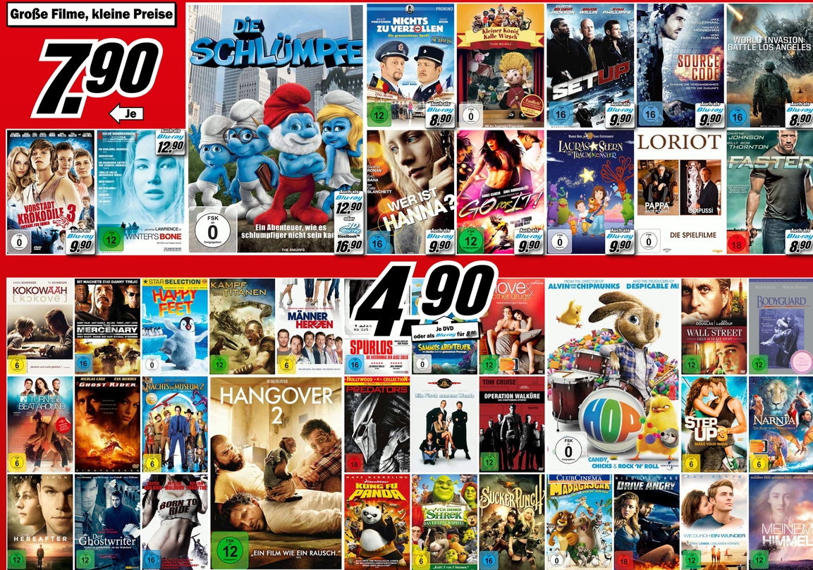 Media Markt hat billige DVDs und Blu-rays fürs Osternest im Angebot