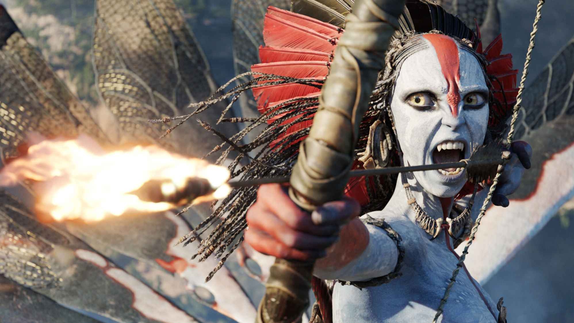 Oona Chaplin as Varang in 20th Century Studios' AVATAR: FIRE AND ASH. Photo courtesy of 20th Century Studios. © 2025 20th Century Studios. All Rights Reserved.