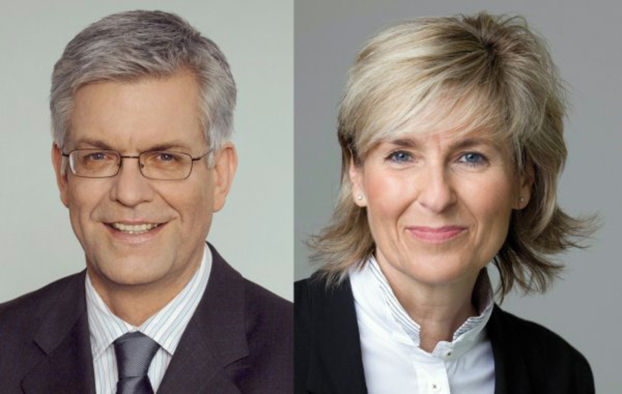 ZDF-Intendant Thomas Bellut und seine MDR-Kollegin Karola Wille ziehen gegenüber den Kabelnetzbetreibern an einem Strang