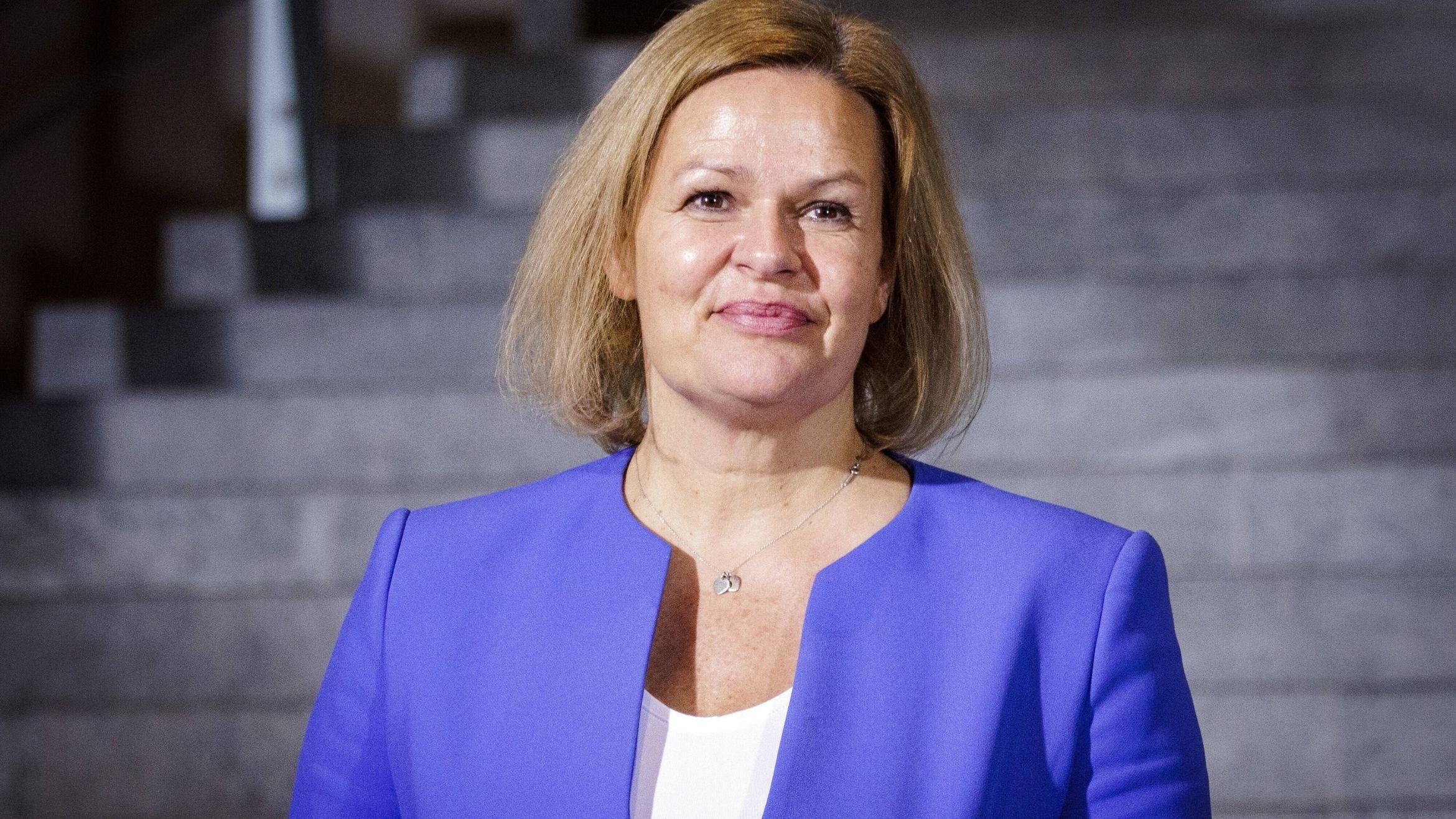 Bundesinnenministerin Nancy Faeser (SPD) –
