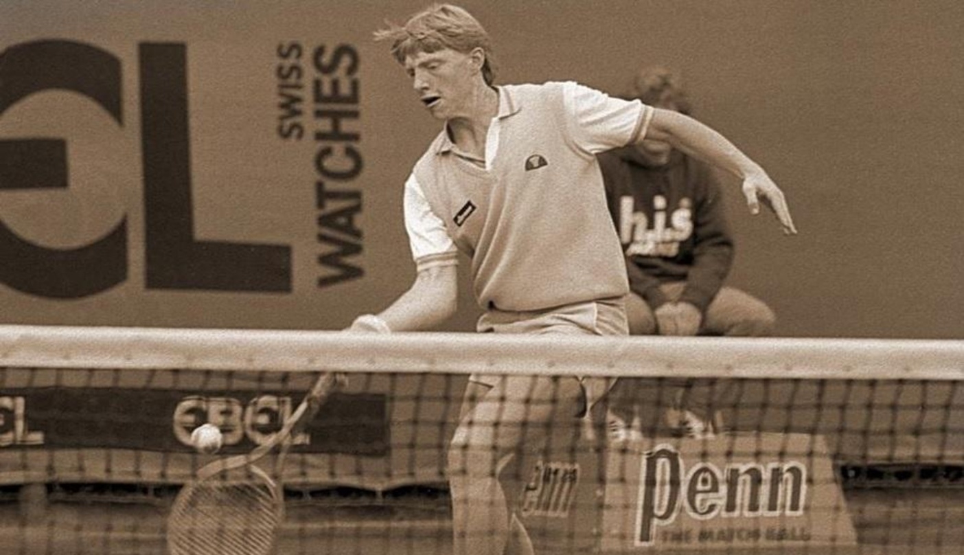 Boris Becker 1985 an der Stätte seines größten Erfolgs 