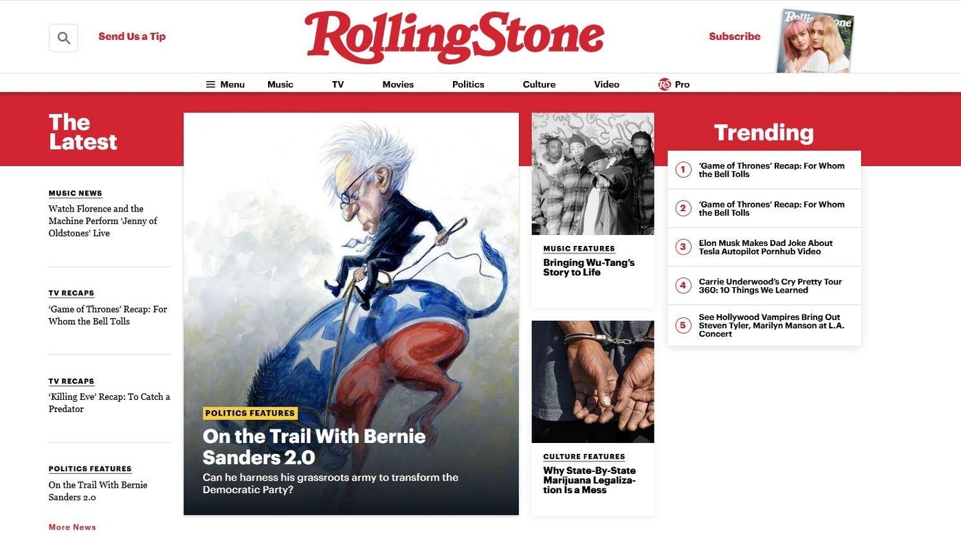 Will eigene Charts anbieten: der "Rolling Stone" in den USA