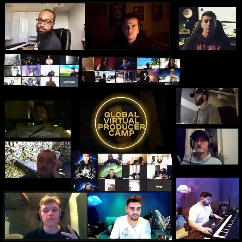 Erschufen gemeinsam Beats und Rapsongs: Teilnehmer des Global Virtual Producer Camps
