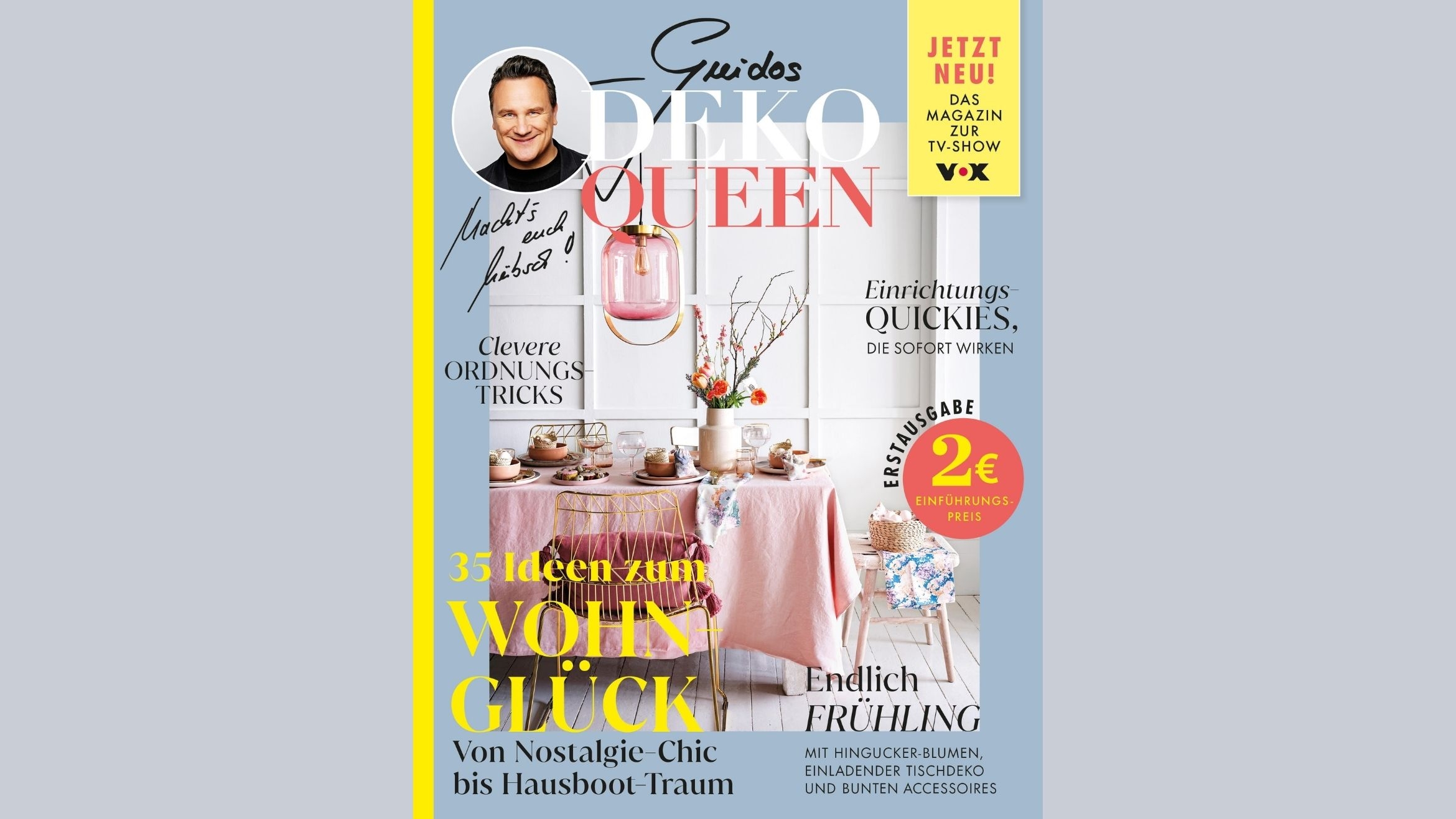 "Guidos Deko Queen" ist bereits das zweite Print-Magazin mit dem Designer Guido Maria Kretschmer –