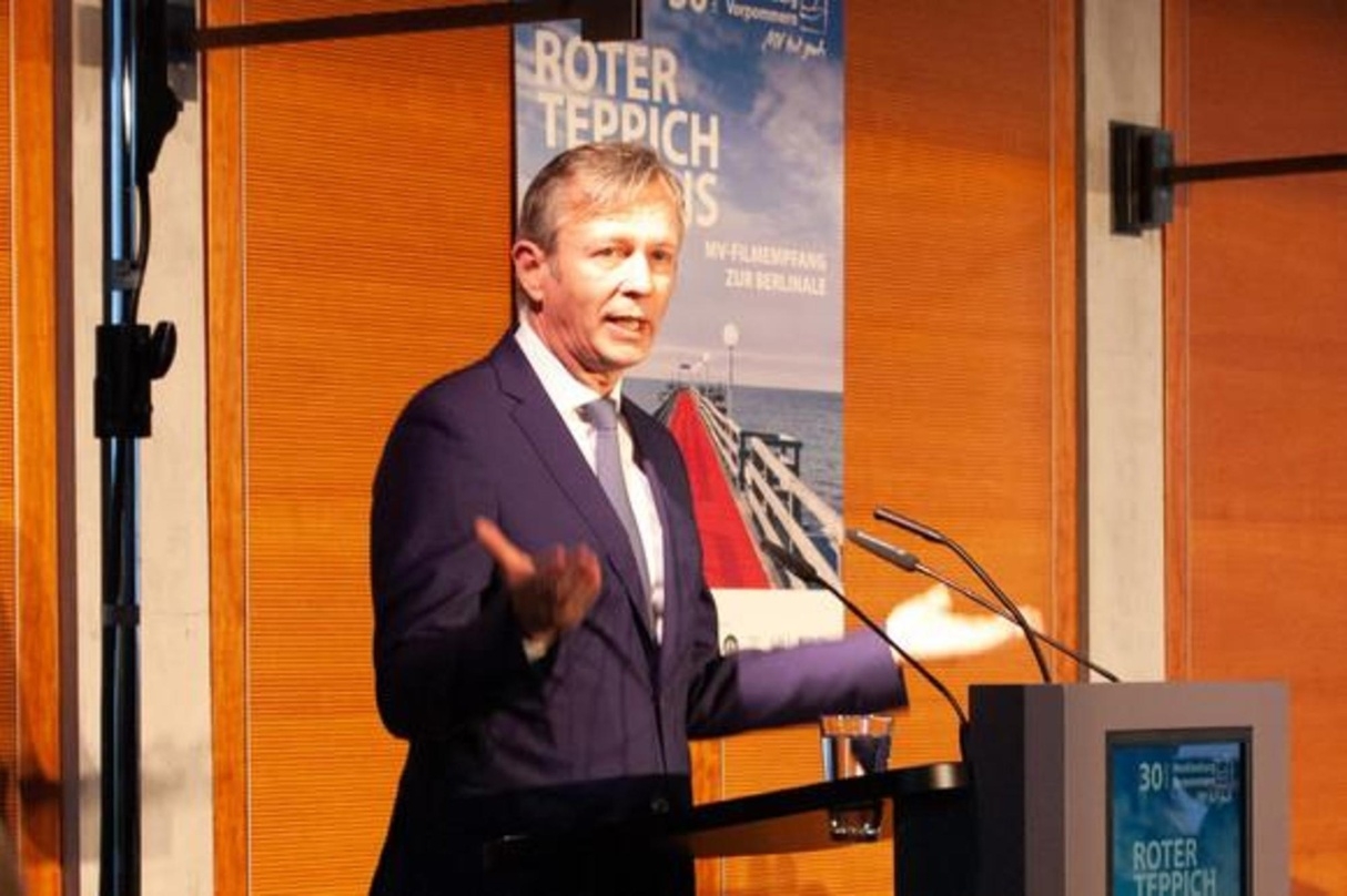 Staatskanzlei-Chef Heiko Geue beim Berlinale-Empfang des Landes Mecklenburg-Vorpommern