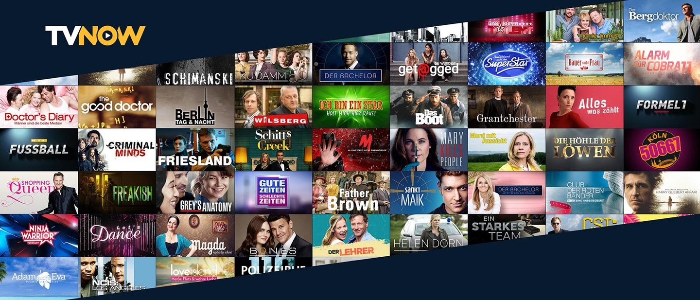 TV NOW umfasst auch Free- und Pay-TV-Sender von RTL