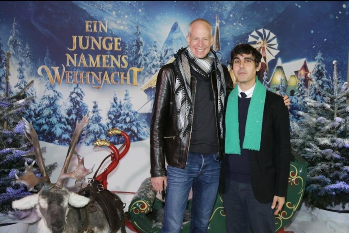 Kalle Friz (CEO Studiocanal Deutschland) mit Regisseur Gil Kenan bei der Deutschlandpremiere von "Ein Junge namens Weihnacht" 
