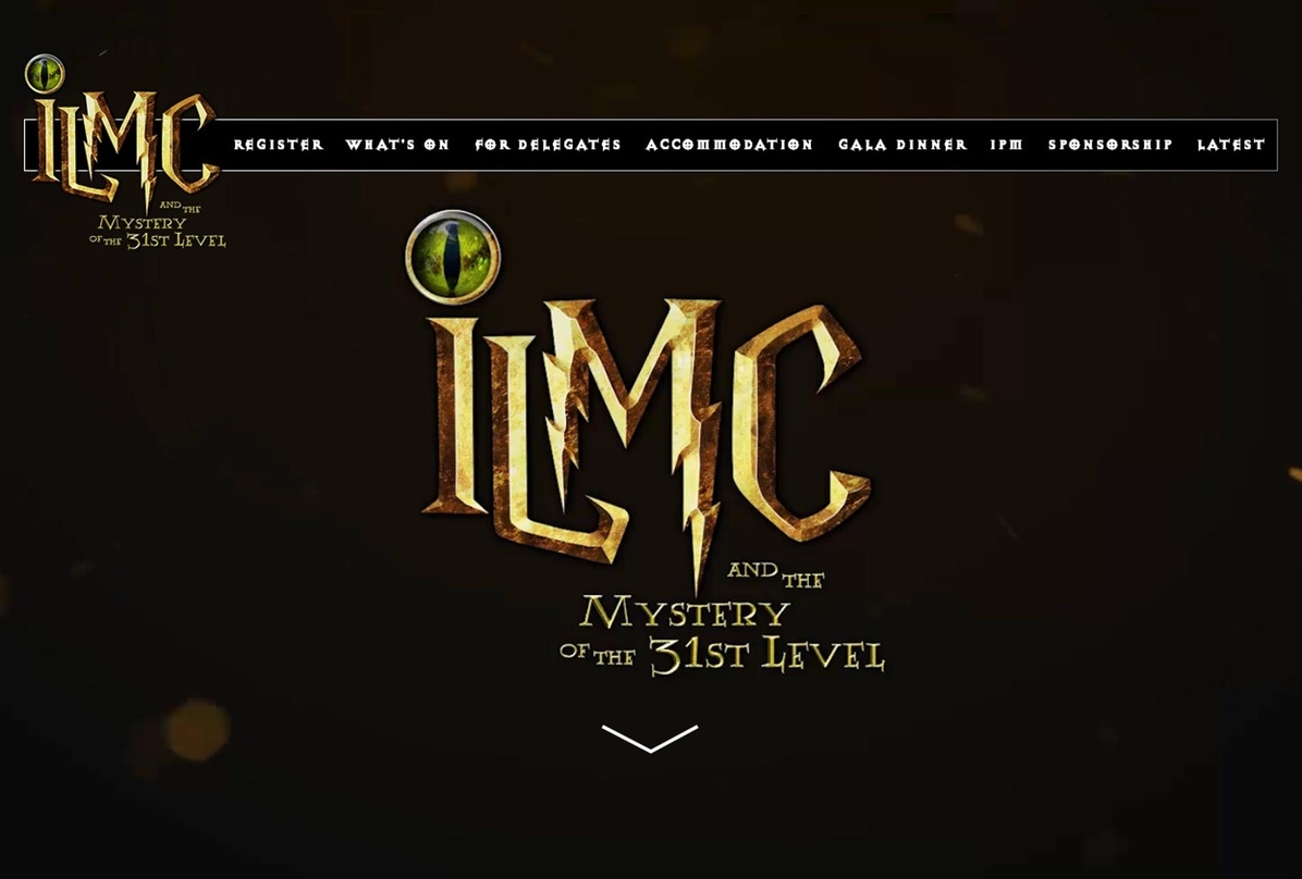 Spielt mit der "Harry Potter"-Optik: das Logo der 31. ILMC in London