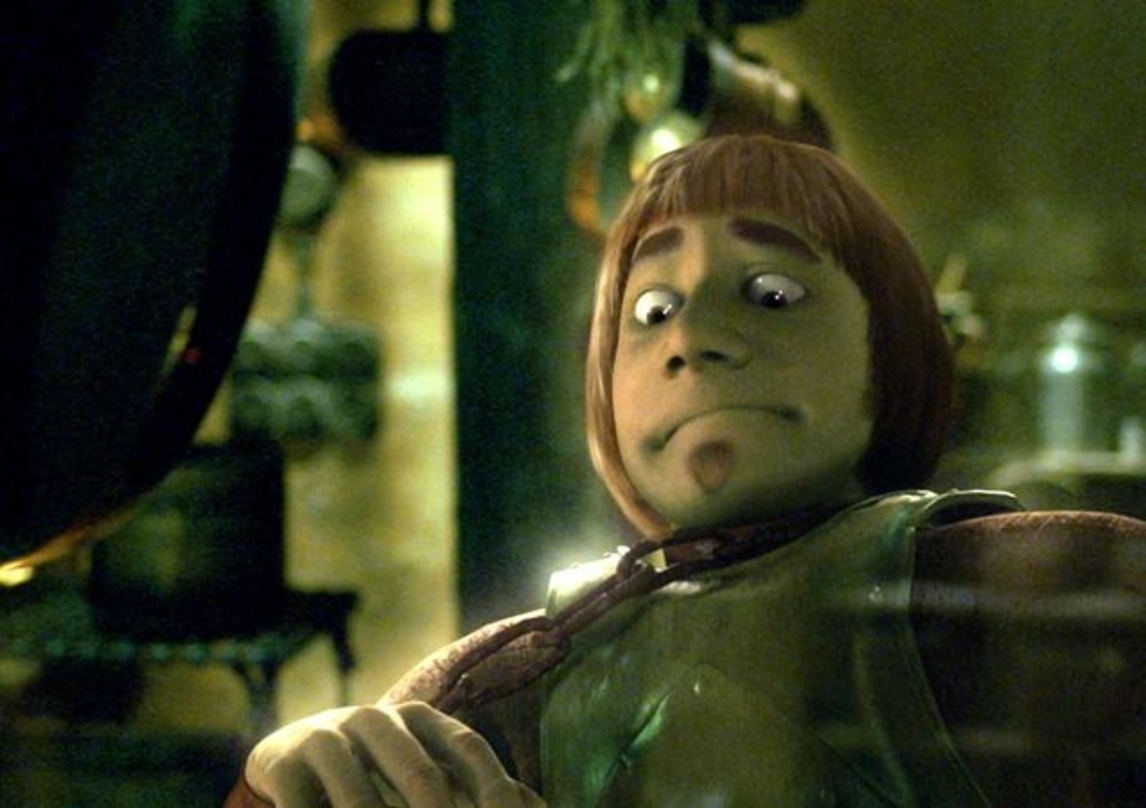 Wie in "Hui Buh, das Schlossgespenst" (Szene) verkörpert Michael Bully Herbig auch in "Hui Buh und das Hexenschloss" das CGI-animierte Schlossgespenst 