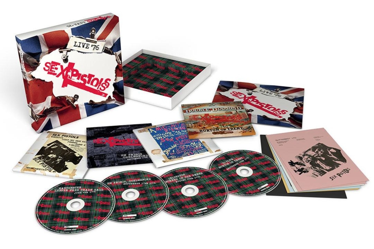 Bietet vier CDs mit je einer Show aus dem Jahr 1976: "Live '76" von den Sex Pistols