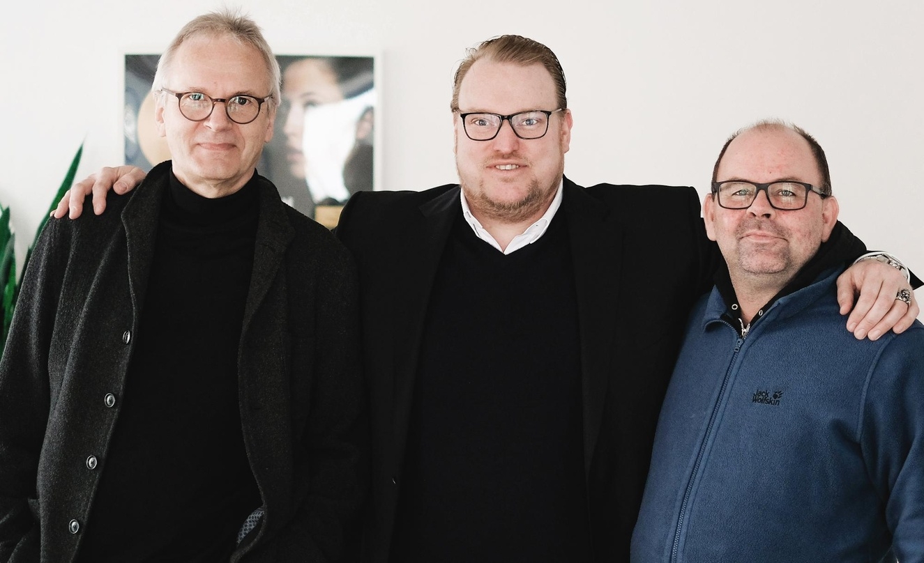 Neue Partner (von links): Klaus-Peter Matziol (PRK), Thorsten Kirmes (The Red Cat Agency) und Stefan Güntner (PRK)