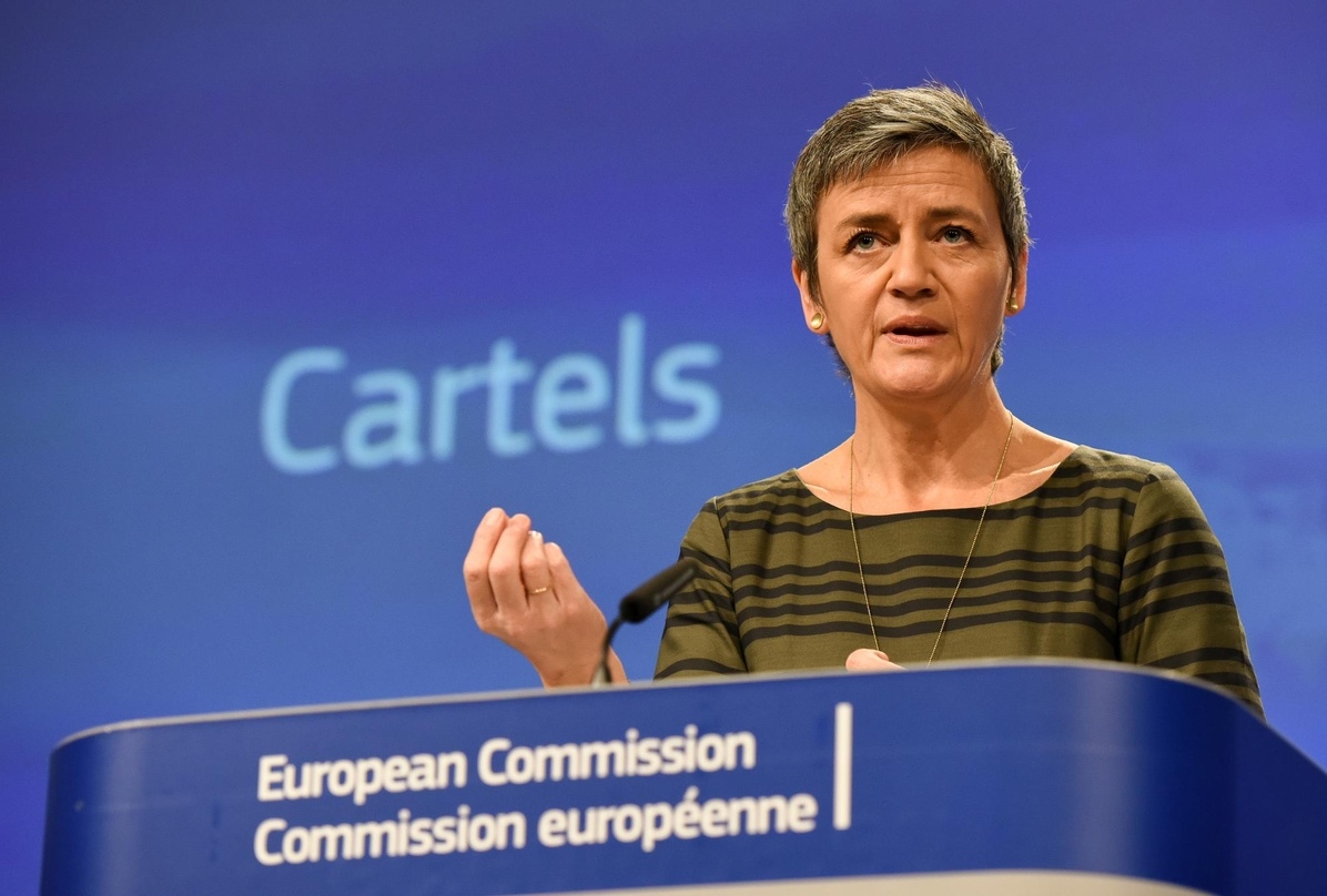 Will angeblich in Kürze eine Untersuchung im Streit zwischen Spotify und Apple einleiten: EU Wettbewerbskommissarin Margrethe Vestager, hier im Februar 2018