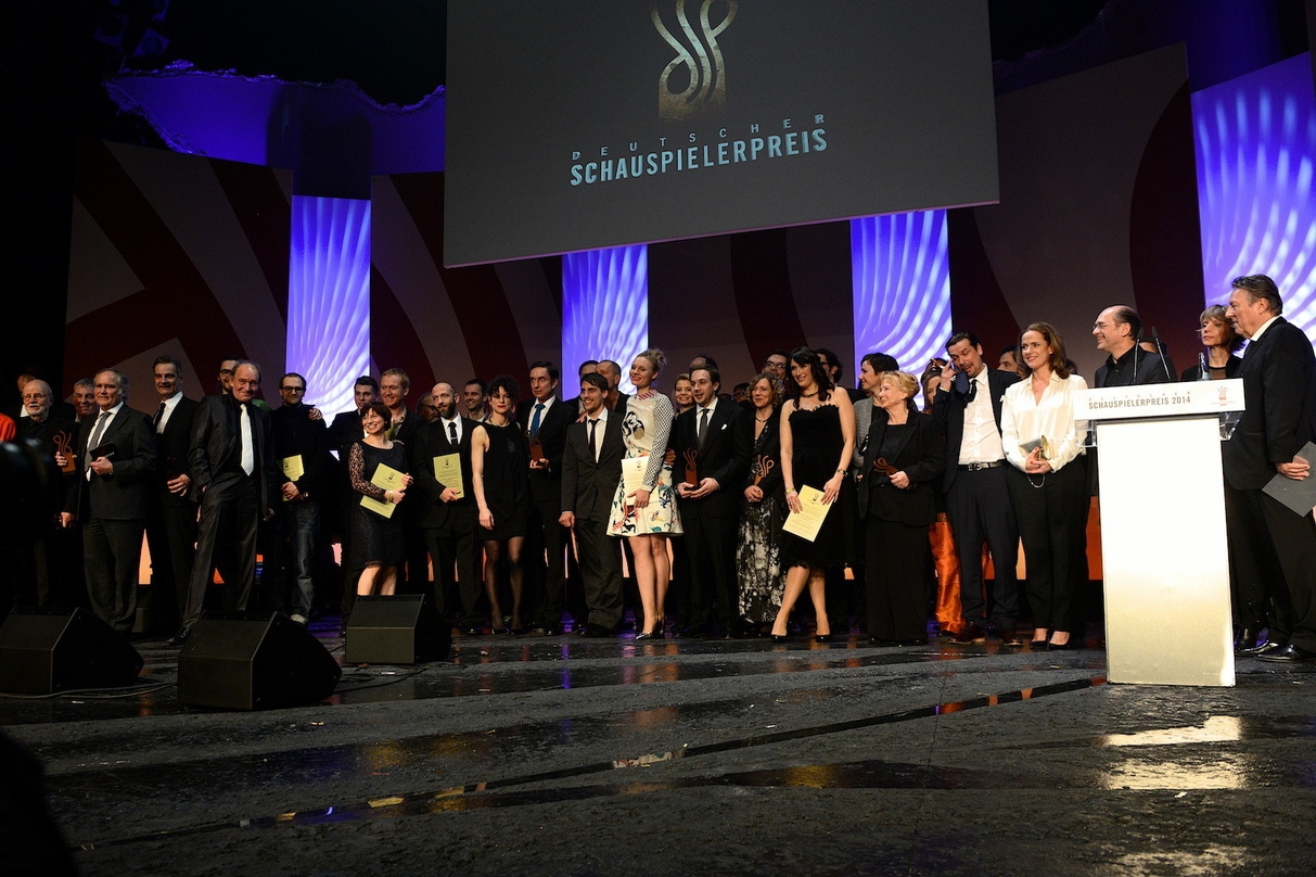 Gewinner, Stifter und Jurymitglieder beim Deutschen Schauspielerpreis 2014