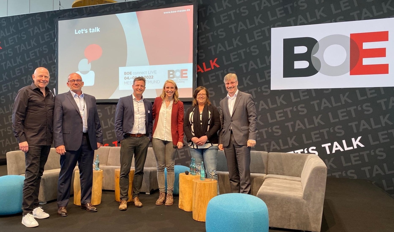 Trafen sich in Dortmund (von links): Mike P. Heisel, Martin Houbé, Alexander Ostermaier (beide Bundeskonferenz Veranstaltungswirtschaft), Moderatorin Desirée Ackermann, Sandra Beckmann (Bundeskonferenz) und Johannes Velling (CDU)