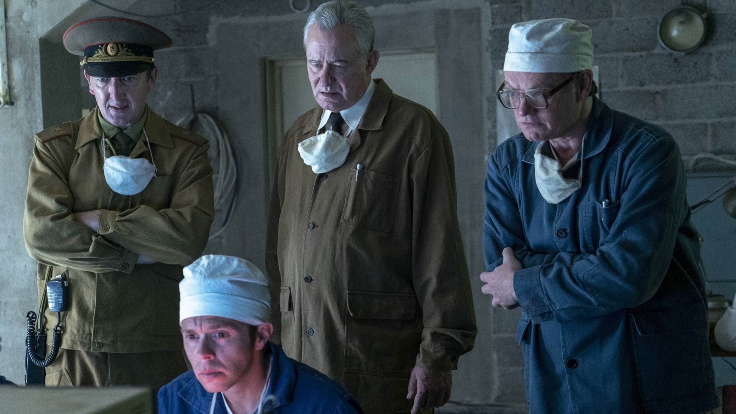 Ralph Ineson, Mark Bagnall, Stellan Skarsgard und Jared Harris in "Chernobyl" - 