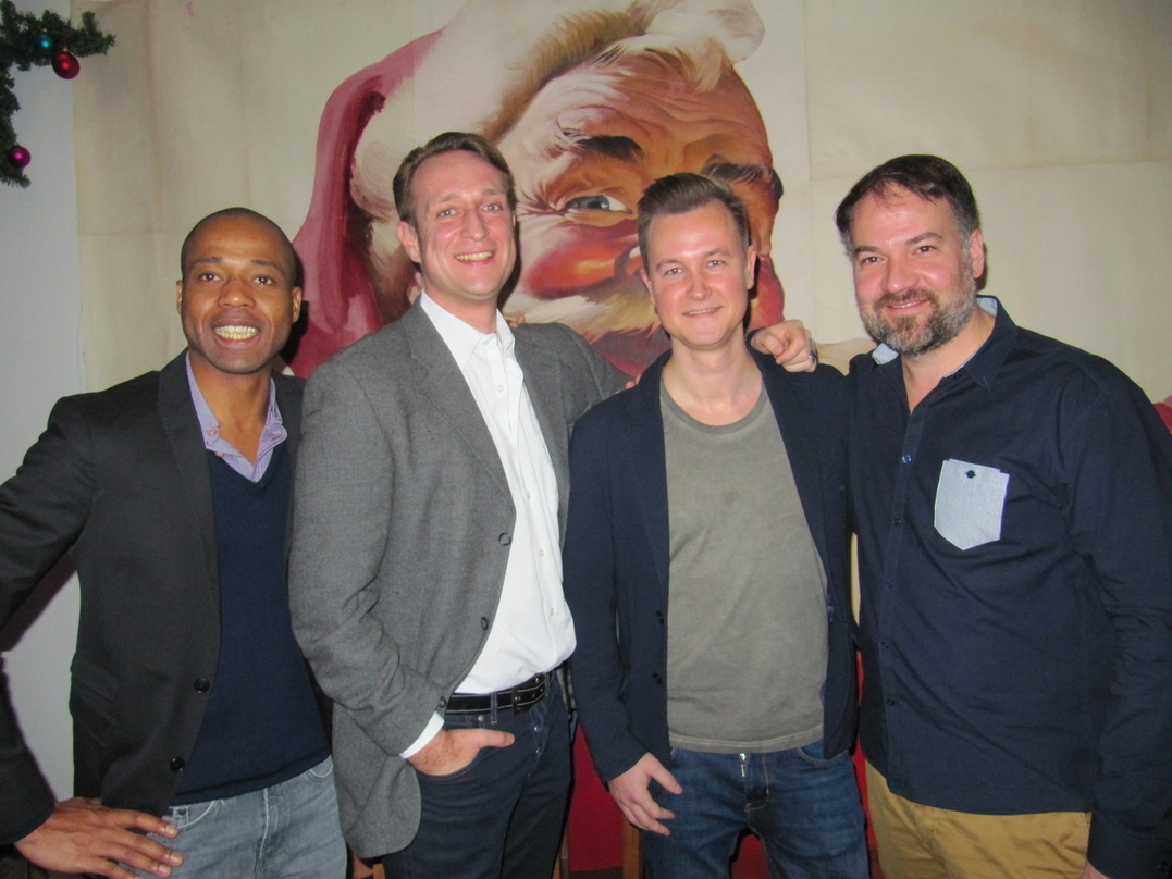 Beim Weihnachtstreffen mit dabei (von links): Carl Taylor, Lars Düysen, Jan Kubran und Daniel Kamps