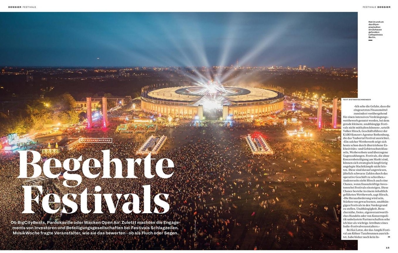 Hat im und um das Olympiastadion ein Zuhause gefunden: Lollapalooza Berlin