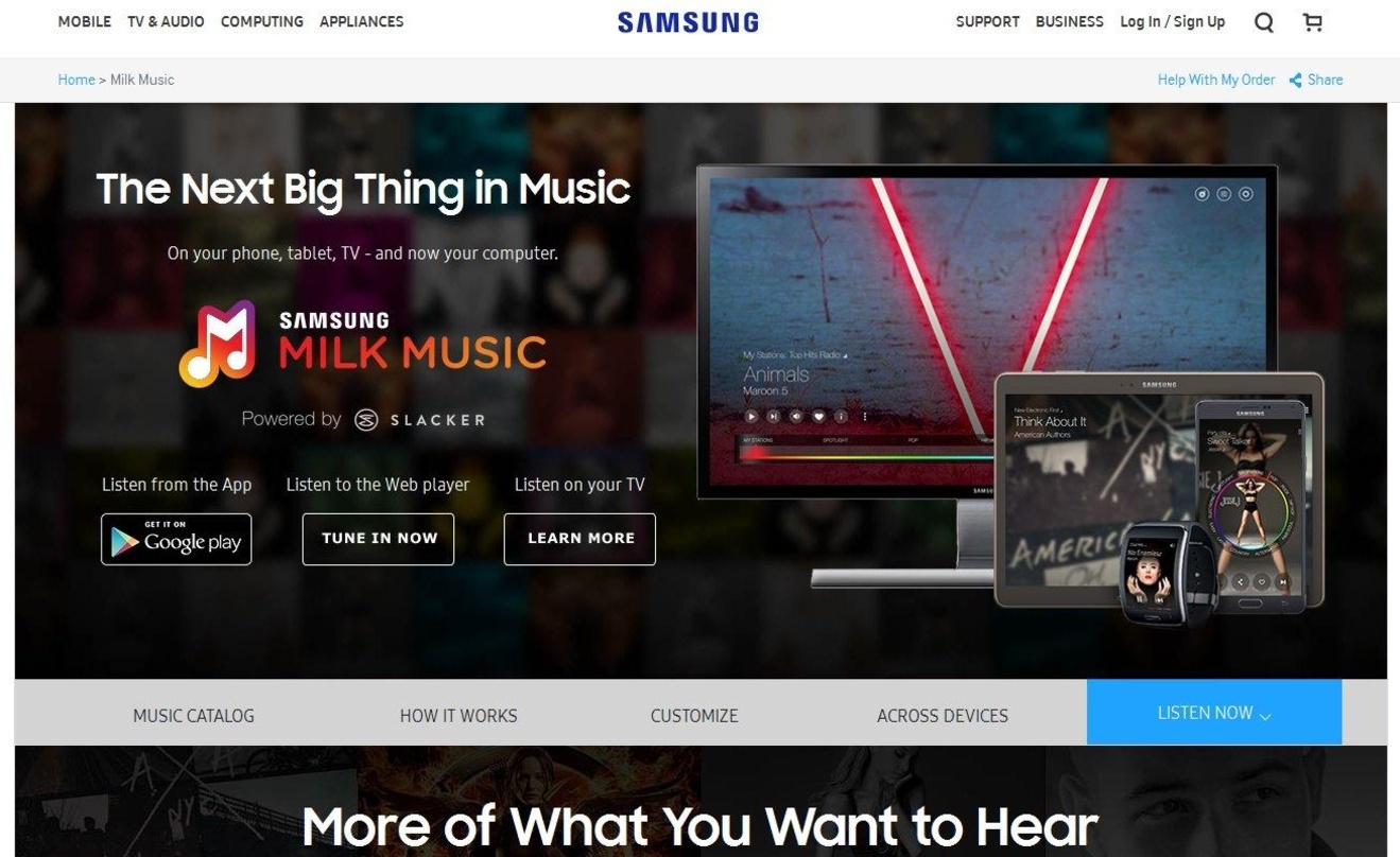 Einst mit großen Erwartungen gestartet: Samsung schaltet den von Slacker befeuerten Onlineradiodienst Milk Music am 22. September ab