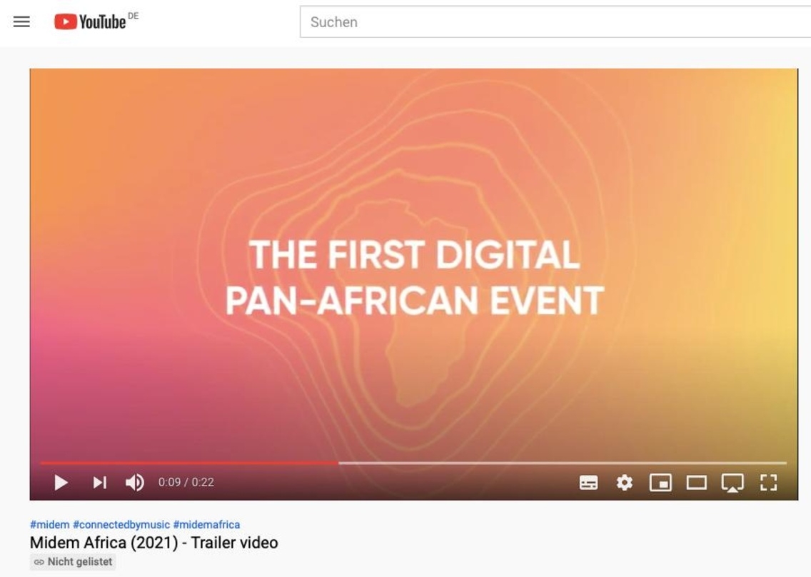 Soll das erste digitale Event für die Musikwirtschaft in ganz Afrika sein: die Midem Africa