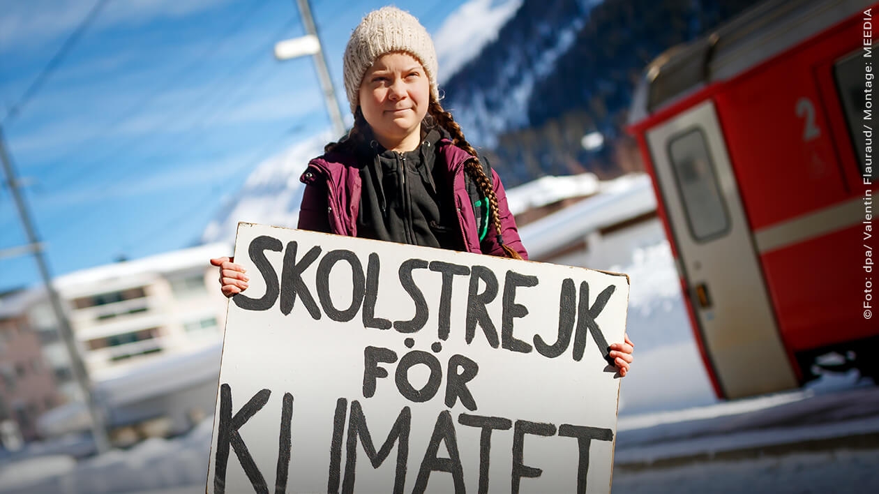 Die 16 Klima-Aktivistin Greta Thunberg