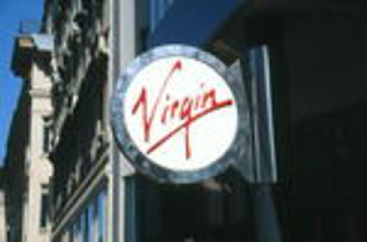 Noch hängt es: Das Virgin-Logo über der Mariahilferstraße in Wien