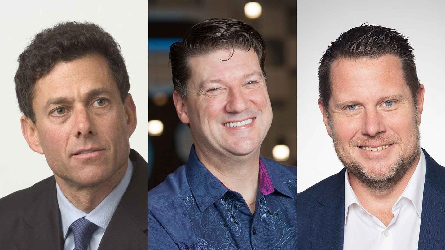 Strauss Zelnick, Chairman and CEO of Take-Two , Randy Pitchford, founder and CEO of Gearbox Entertainment, and Lars Wingefors, co-founder and CEO of Embracer (from left to right).