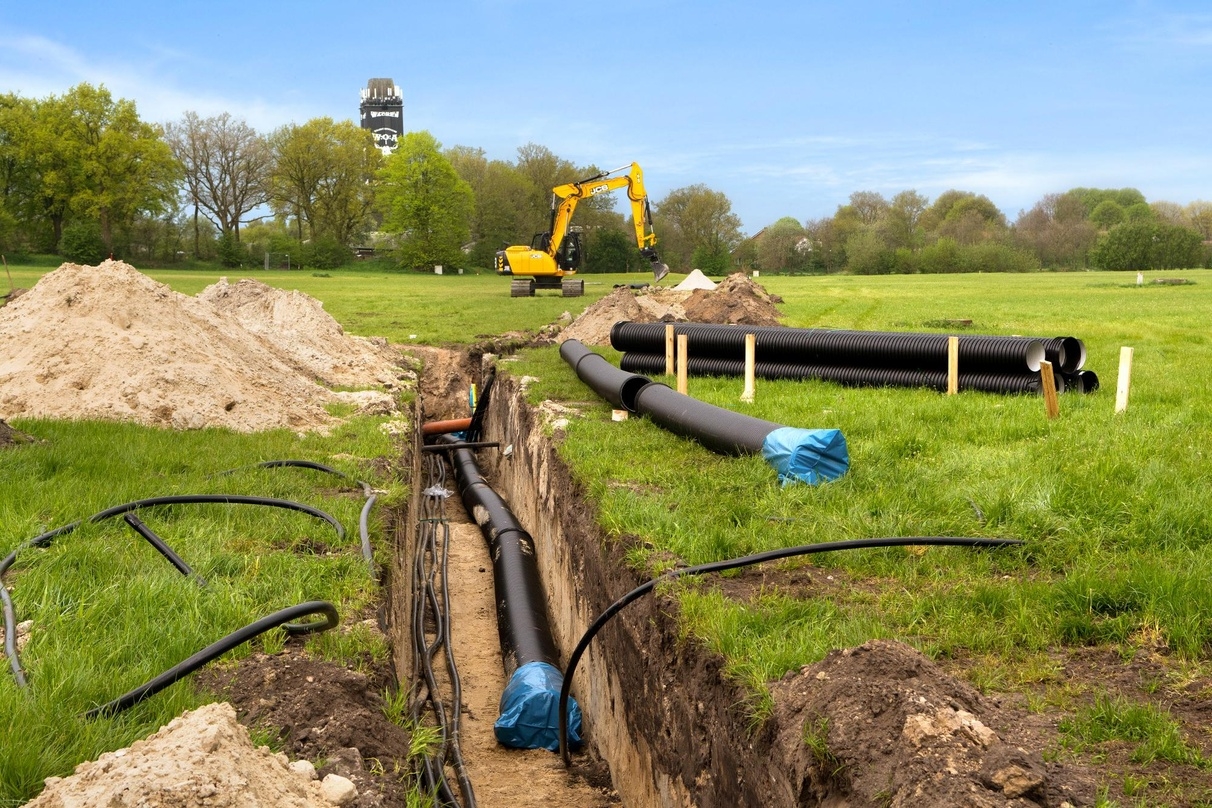 Hier liegen auch die Digitalkabel im Boden: Pipelines im Wacken-Gelände