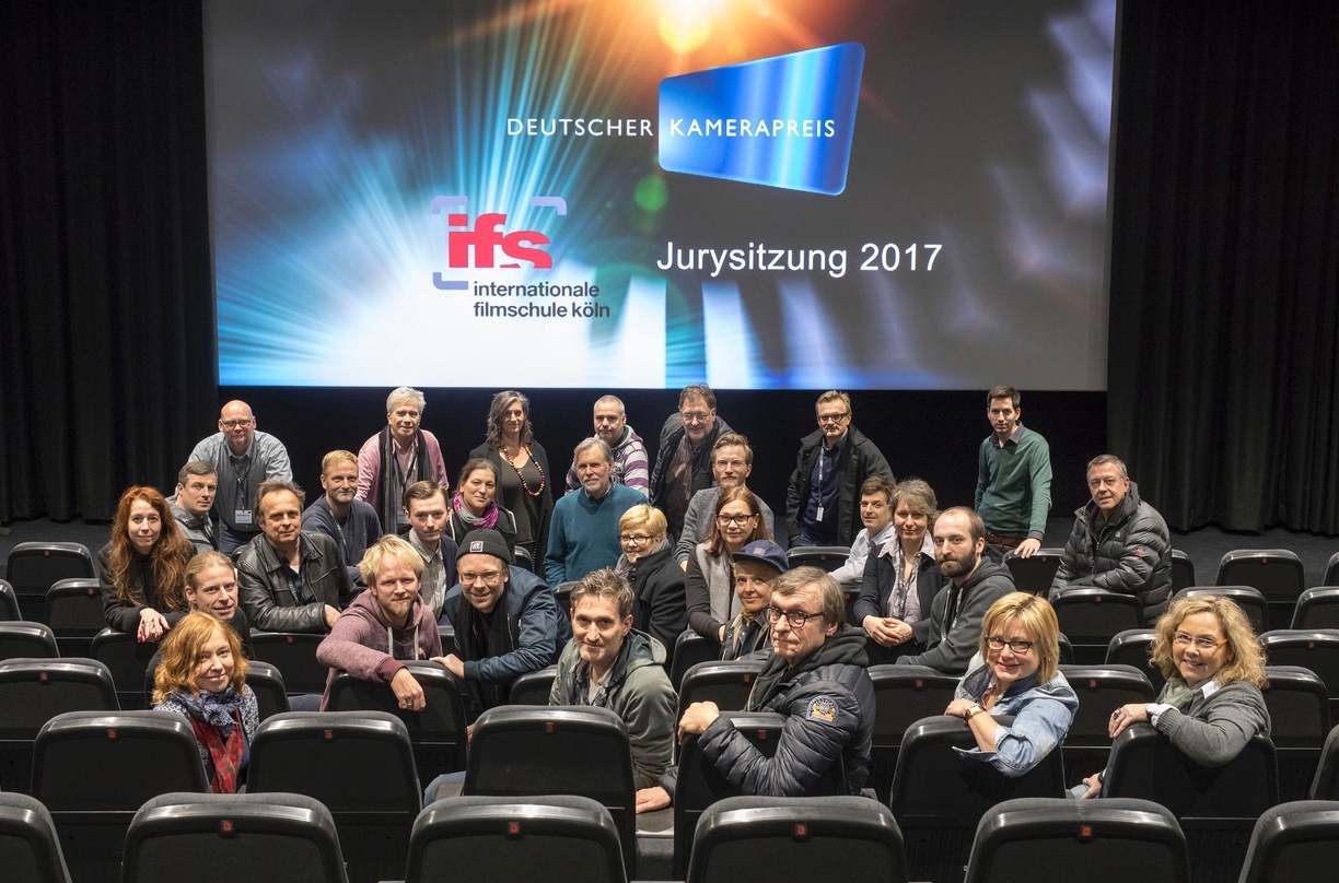 Die Jury für den Deutschen Kamerapreis 2017 im Kinosaal der Internationalen Filmschule Köln