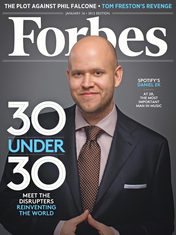 Hochgelobt: Spotify-Gründer Daniel Ek knüpft auf dem "Forbes"-Cover ...