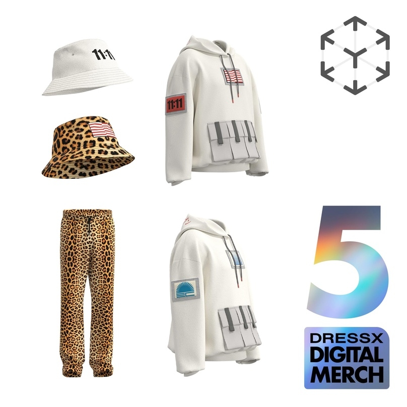 Besteht aus zwei Hoodies sowie zwei Bucket Hats und einer Hose: das digitale Outfit von Cro
