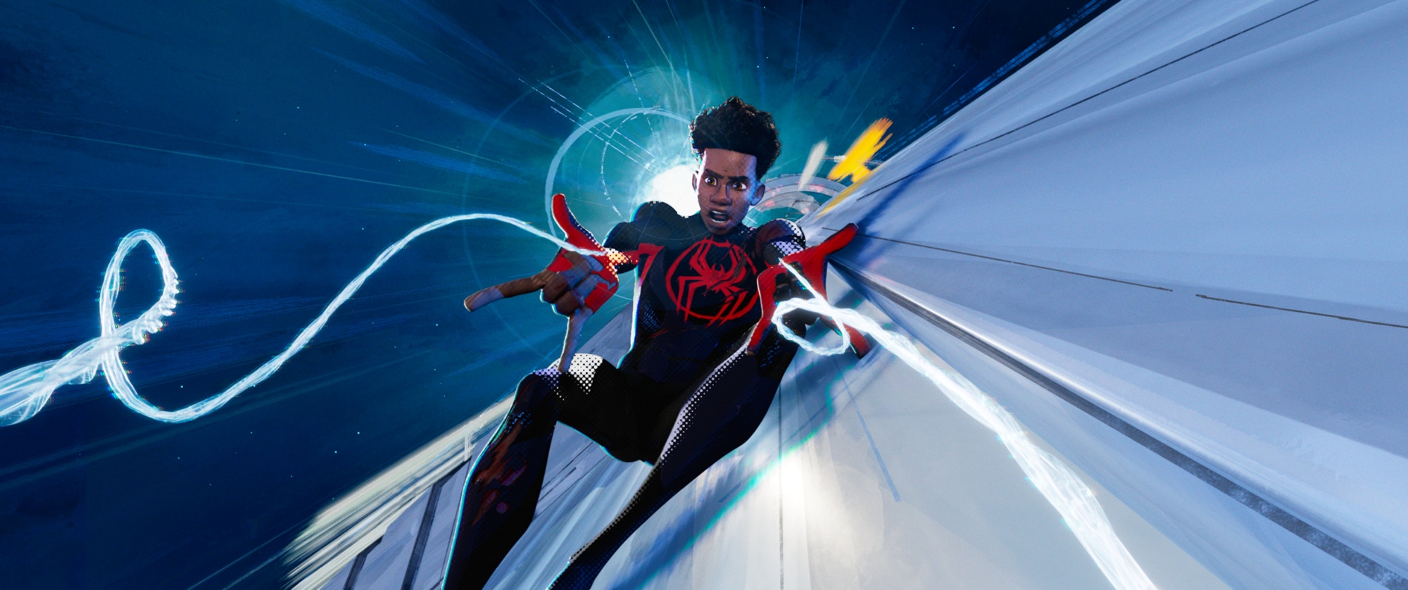 Spider-Man/Miles Morales (Shameik Moore) in Columbia Pictures and Sony Pictures Animations’ SPIDER-MAN™: ACROSS THE SPIDER-VERSE.
