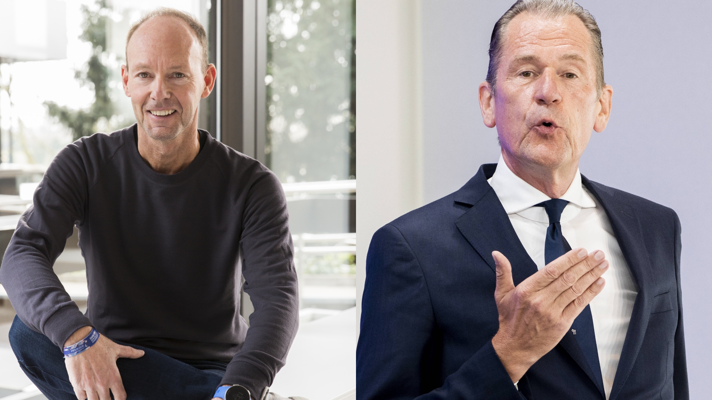Bertelsmann-CEO Thomas Rabe (links) und Springer-Chef Mathias Döpfner –